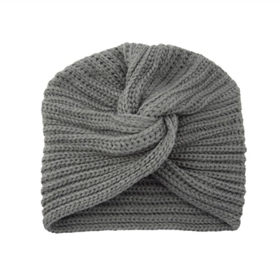 Women's Knitted Turban Hat Bohemia Cashmere Cross Wrap Head Lndian  Wool   Bonnet Turbante Cap - Amazhona 