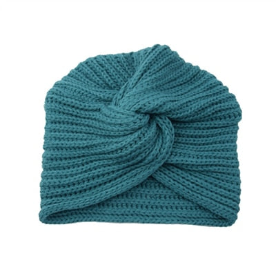 Women's Knitted Turban Hat Bohemia Cashmere Cross Wrap Head Lndian  Wool   Bonnet Turbante Cap - Amazhona 