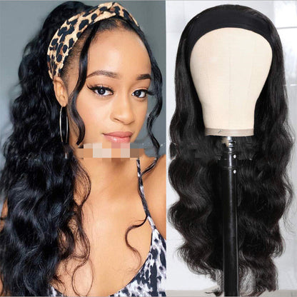 Women's New Ice Silk Hair With Head Cover Long Curly Wig - Amazhona 