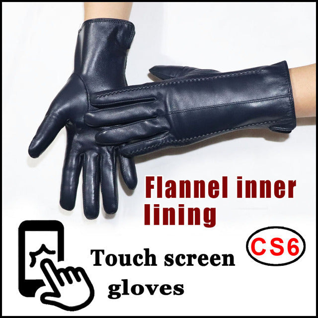 Women's Sheepskin Gloves Winter Warmth Plus Velvet Short Thi - Amazhona 