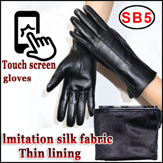 Women's Sheepskin Gloves Winter Warmth Plus Velvet Short Thi - Amazhona 