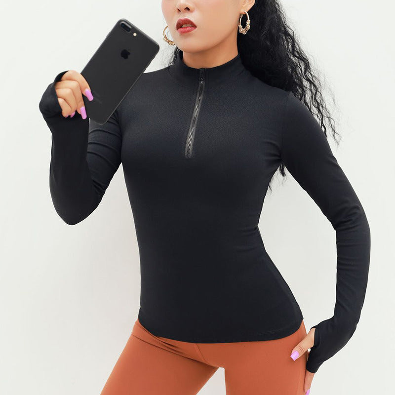 Women's Tight Fitness Exercise Long Sleeve Yoga Wear - Amazhona 