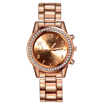 Women's Watches Geneva Classic Luxury Rhinestone Watch Women Watches Ladies Fashion Gold Watch Clock Reloj Mujer Montre Femme - Amazhona 