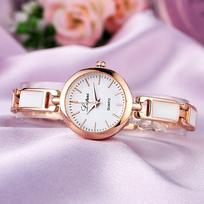 Women's Wristwatch Bracelet Watches Fashion Ladies Watchs Unisex Stainless Steel Rhinestone Quartz Wrist Reloj De Mujer - Amazhona 