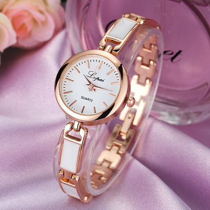 Women's Wristwatch Bracelet Watches Fashion Ladies Watchs Unisex Stainless Steel Rhinestone Quartz Wrist Reloj De Mujer - Amazhona 