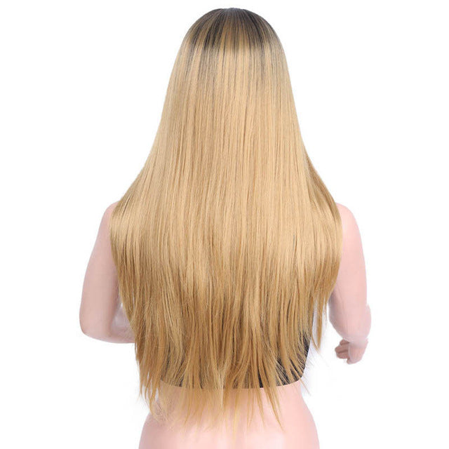 Women's fake long straight hair - Amazhona 