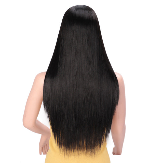 Women's fake long straight hair - Amazhona 