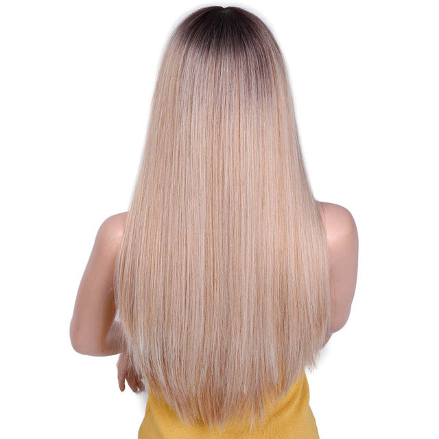 Women's fake long straight hair - Amazhona 