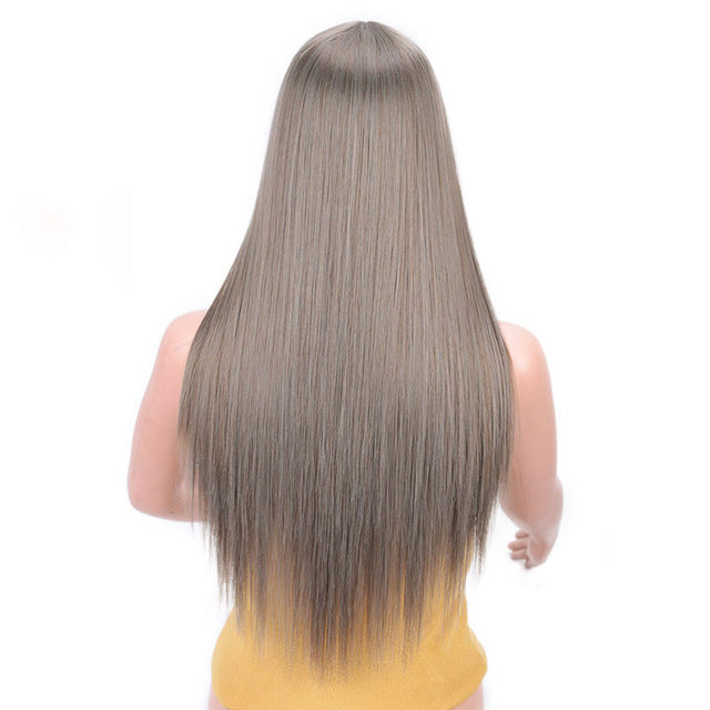 Women's fake long straight hair - Amazhona 