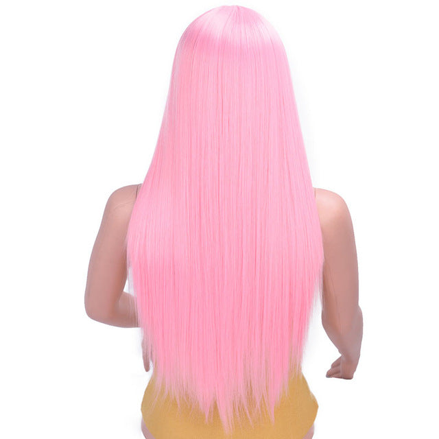 Women's fake long straight hair - Amazhona 