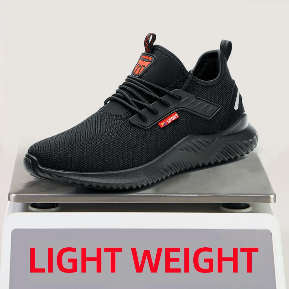 Work Safety Shoes Anti-Smashing Steel Toe Puncture Proof Construction Lightweight Breathable Sneakers shoes Men Women is Light - Amazhona 