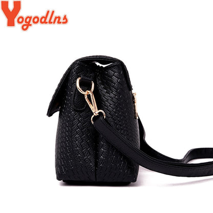 Yogodlns Women Shoulder Bags Small Satchel Simple Design Female Crossbody Bag Soft PU Leather Flap Bag  Messenger Bags Sac Femme - Amazhona 