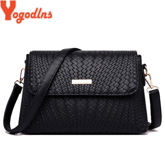 Yogodlns Women Shoulder Bags Small Satchel Simple Design Female Crossbody Bag Soft PU Leather Flap Bag  Messenger Bags Sac Femme - Amazhona 