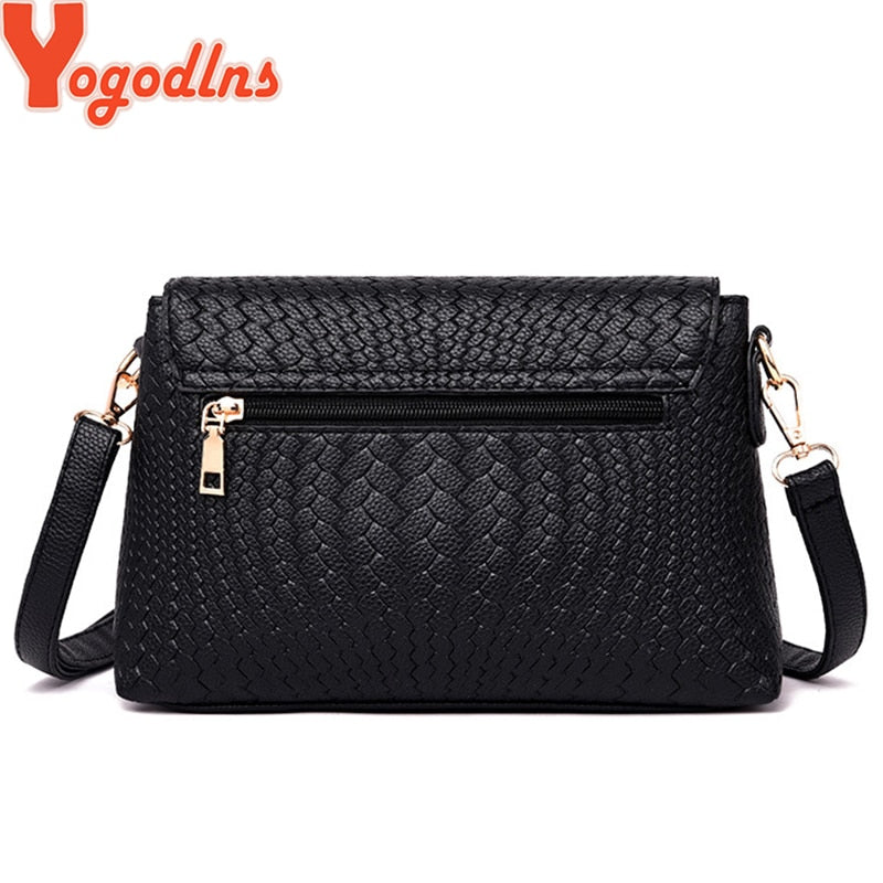 Yogodlns Women Shoulder Bags Small Satchel Simple Design Female Crossbody Bag Soft PU Leather Flap Bag  Messenger Bags Sac Femme - Amazhona 