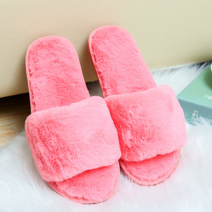 New Autumn And Winter Warm Soft Bottom Plush Slippers - Amazhona 