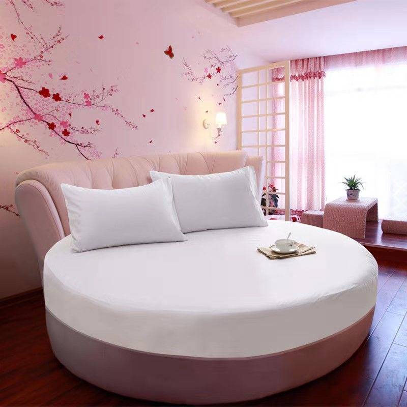 Round Bed Sheet Bedspread Hotel Hotel Mattress Protector - Amazhona 