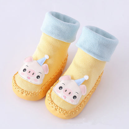 Toddler Indoor Shoes Socks Newborn Shoes Cotton Baby Socks - Amazhona 