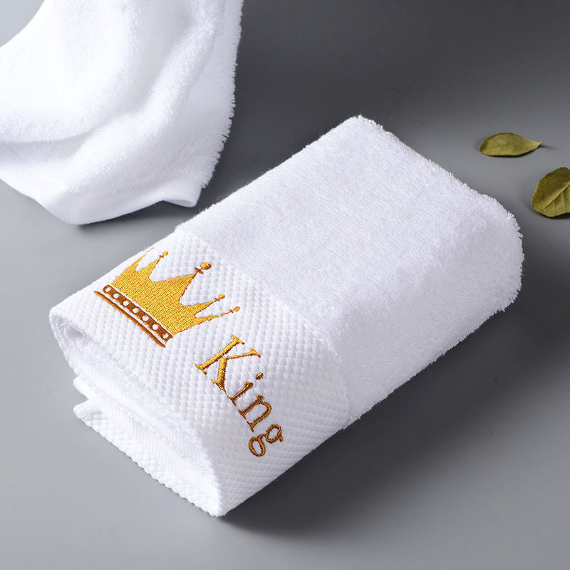 Thick Large Cotton BathWhite Hotel Men And Women Adult Towel - Amazhona 