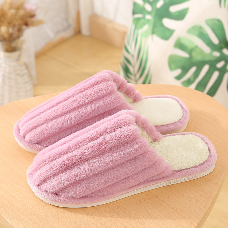 Bowknot Autumn And Winter Cotton Slippers Home Interior - Amazhona 