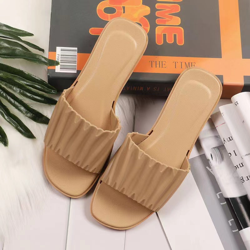 Solid Simple Slippers For Women To Wear In Summer - Amazhona 