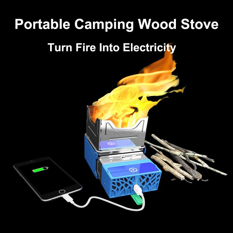 Fire Generator Electric Stove Folding Broiler Wood Stove Camping - Amazhona 