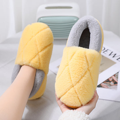 Simple Non-slip Woolen Floor Slippers With Soft Soles - Amazhona 