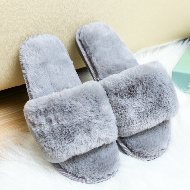 New Autumn And Winter Warm Soft Bottom Plush Slippers - Amazhona 