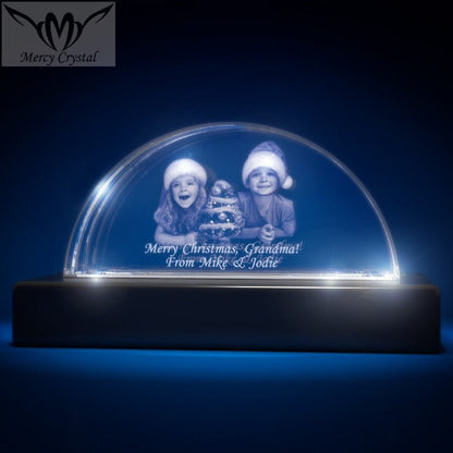 crystal  photo custom  laser engraving crystal sphere - Amazhona 