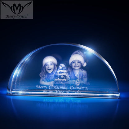 crystal  photo custom  laser engraving crystal sphere - Amazhona 