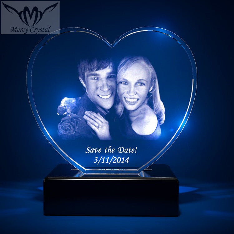 crystal  photo custom  laser engraving crystal sphere - Amazhona 