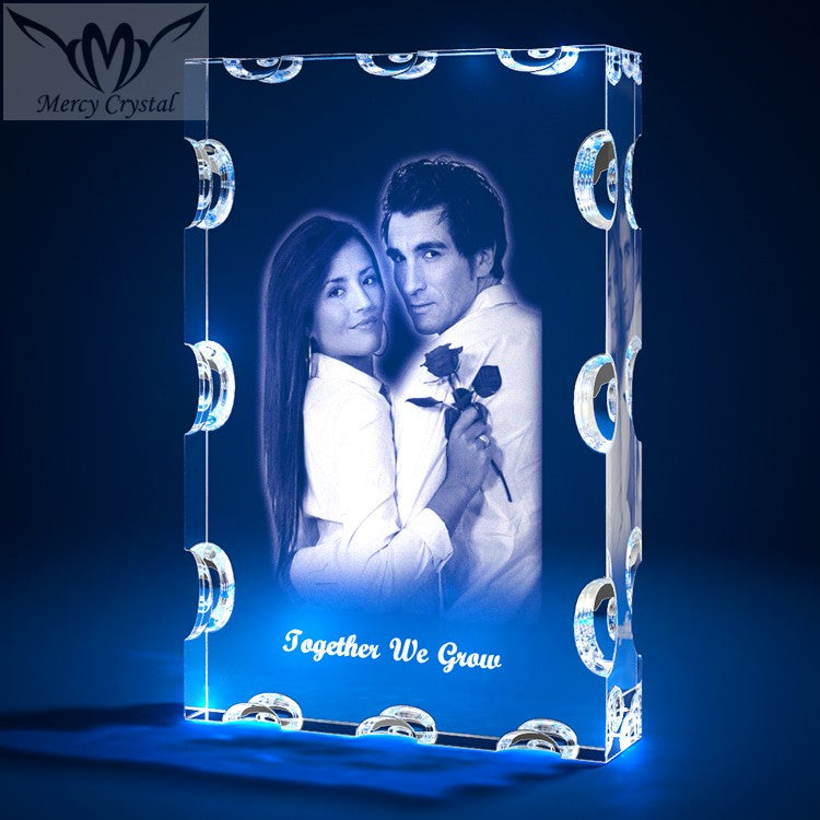 crystal  photo custom  laser engraving crystal sphere - Amazhona 