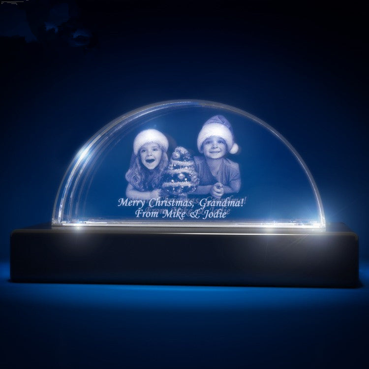 crystal  photo custom  laser engraving crystal sphere - Amazhona 