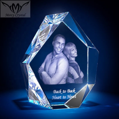 crystal  photo custom  laser engraving crystal sphere - Amazhona 