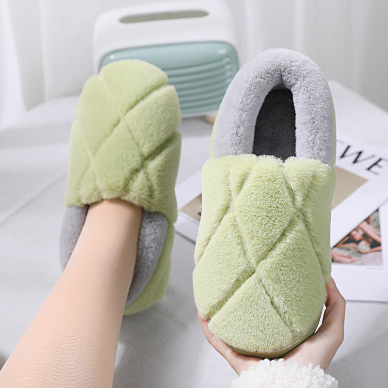 Simple Non-slip Woolen Floor Slippers With Soft Soles - Amazhona 