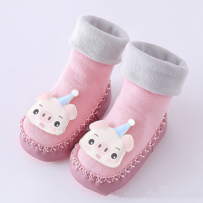 Toddler Indoor Shoes Socks Newborn Shoes Cotton Baby Socks - Amazhona 