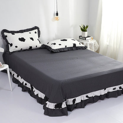 Pure Cotton Edge Rounded Ab Version Bed Sheet Pillowcase - Amazhona 