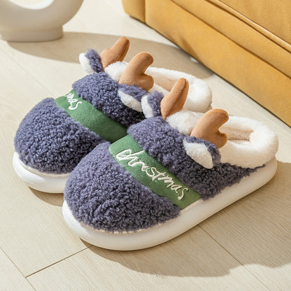 Non-slip Indoor Home Couple Cute Platform Slippers - Amazhona 