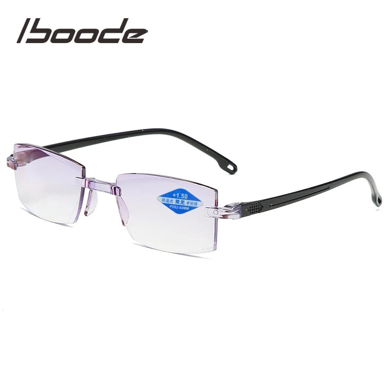 iboode Reading Glasses Men Women High Quality Half-frame Diopter Glasses Business Male Presbyopic Eyeglasses +1.0 1.5 2.0 2.5 4 - Amazhona 