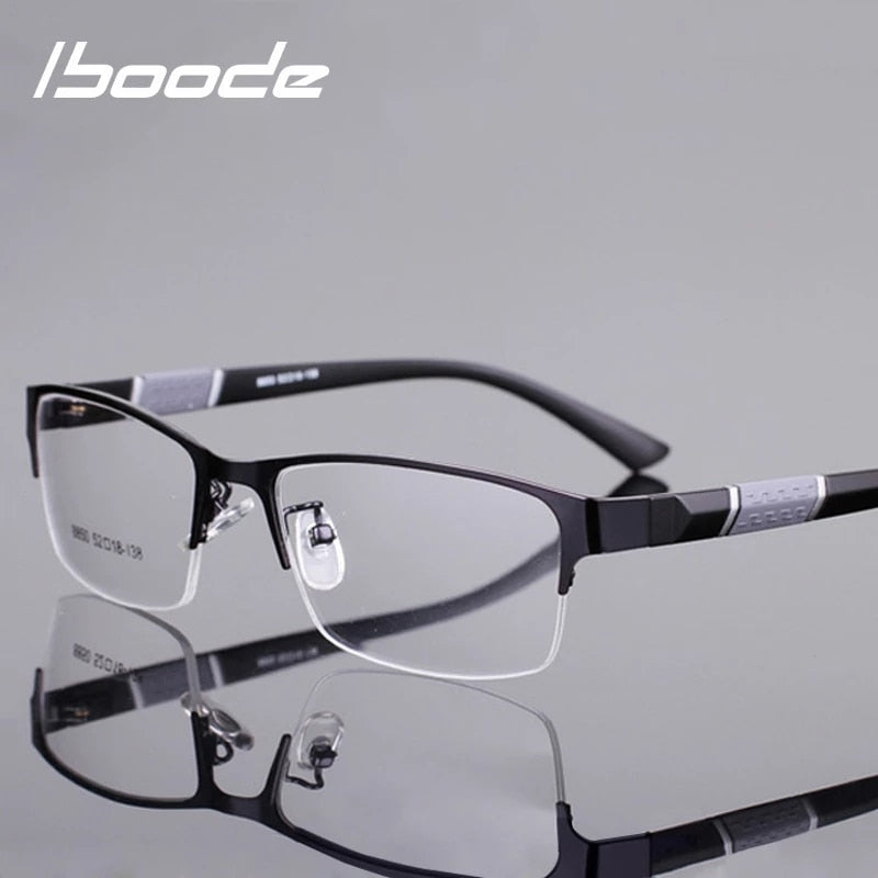 iboode Reading Glasses Men Women High Quality Half-frame Diopter Glasses Business Male Presbyopic Eyeglasses +1.0 1.5 2.0 2.5 4 - Amazhona 