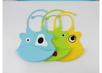 new design Baby bibs waterproof silicone feeding baby saliva towel wholesale newborn cartoon waterproof aprons Baby Bibs - Amazhona 