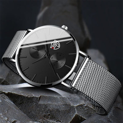 reloj hombre 2022 Mens Fashion Ultra-thin Watches Men Business Casual Stainless Steel Mesh Belt Quartz Watch relogio masculino - Amazhona 