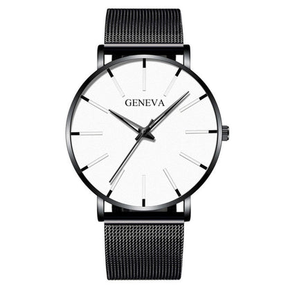 reloj hombre 2022 Watch Men Minimalist Ultra Thin Watches Men's Fashion Stainless Steel Mesh Belt Quartz Watch relogio masculino - Amazhona 